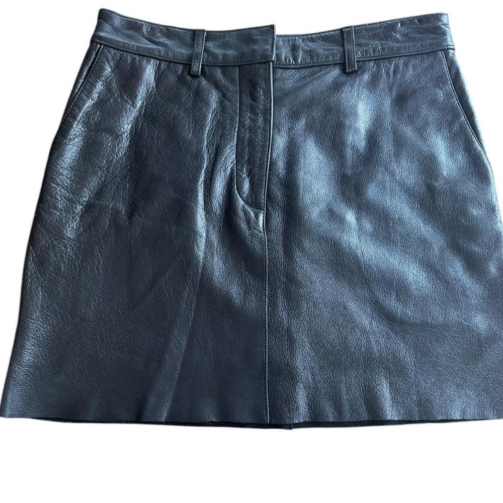 Classic Black REAL Leather Skirt